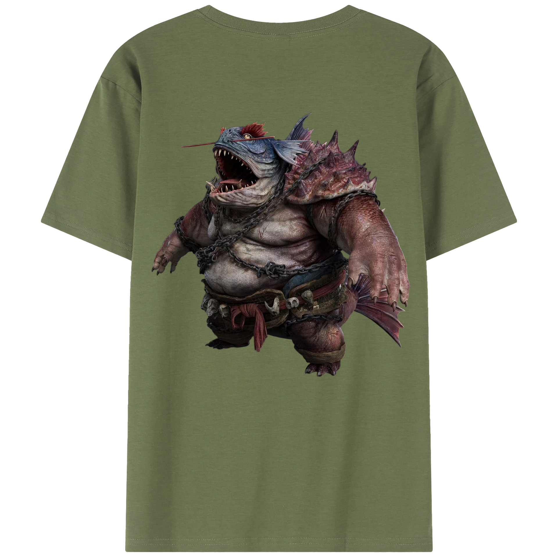 （画像用） Ne Zha 2 ナタ 魔童の大暴れ 綿100％半袖Tシャツ（背面プリント）